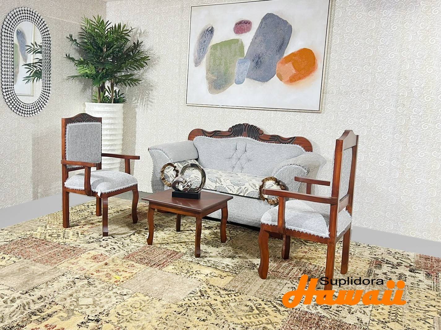 MUEBLE BASUCA S2 2B 1M EN PINO GRIS