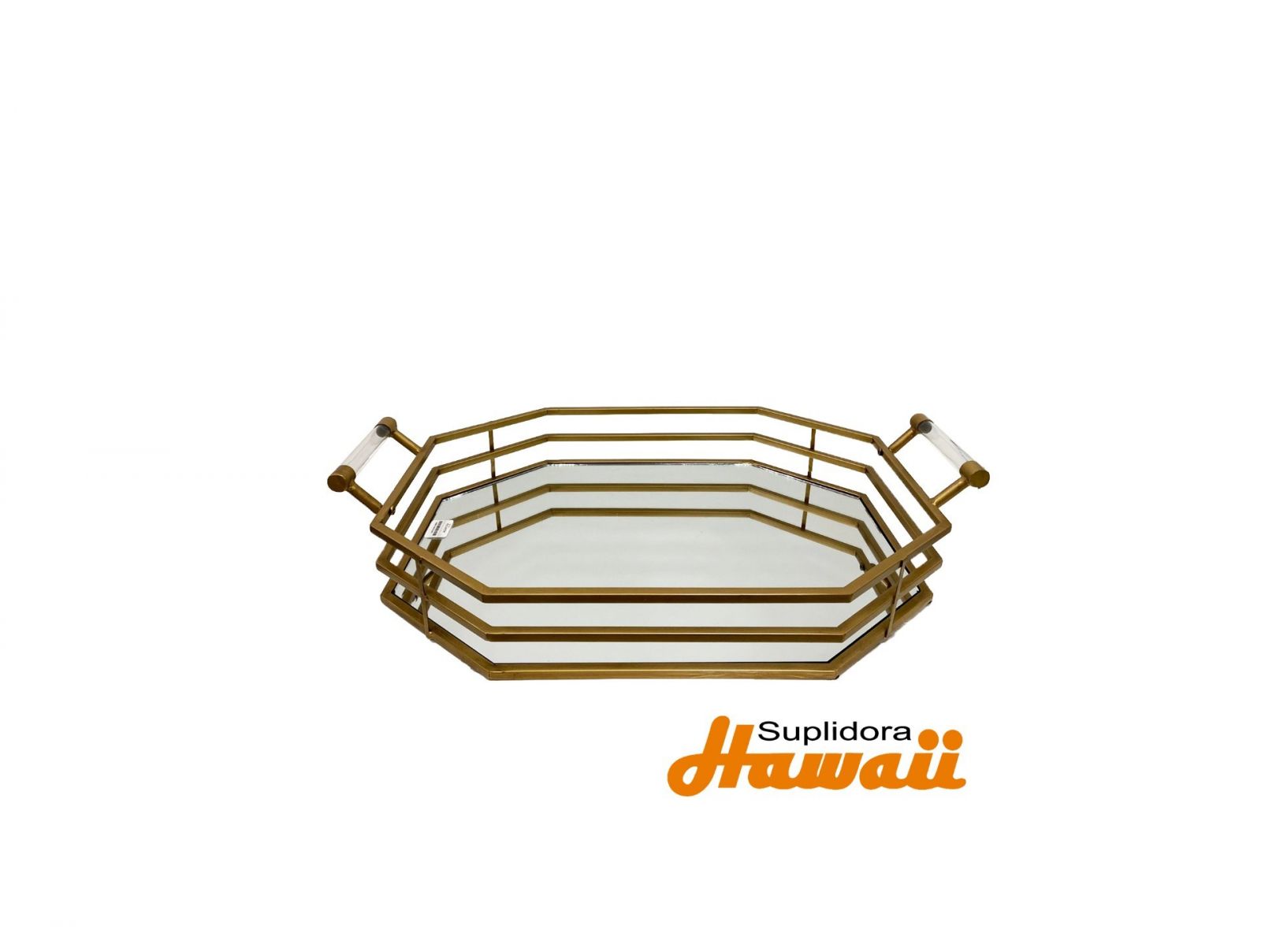 BANDEJA DE METAL 28W,6H 37316 DORADA