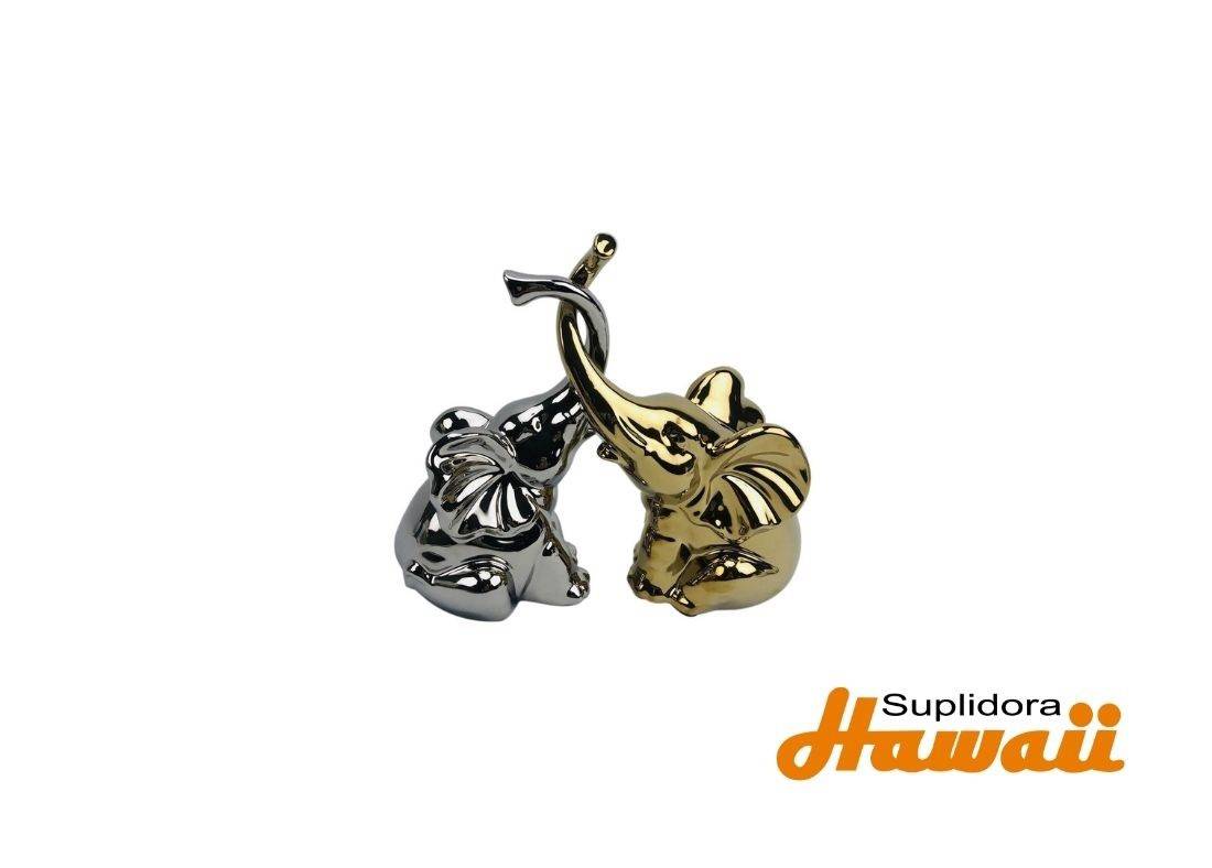 ELEFANTE DECORATIVO S2 441-558140 DORADO 28X125X245CM