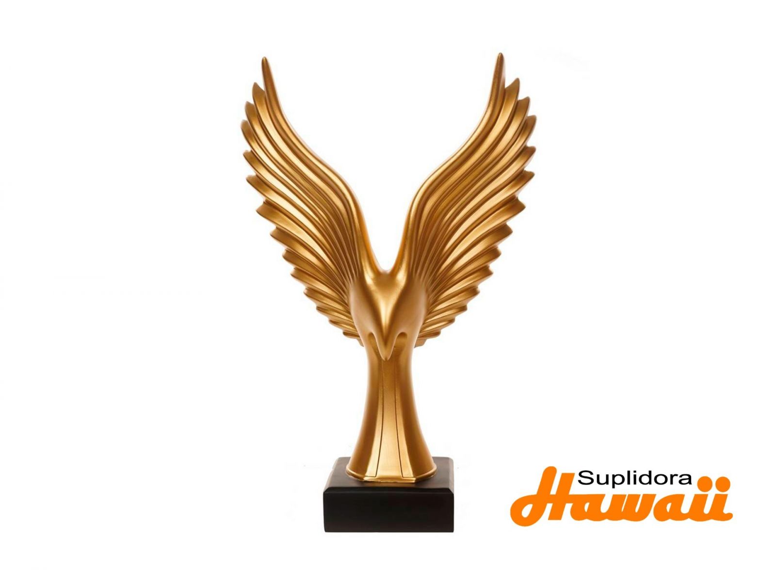 ESCULTURA DE AGUILA DE MESA 16067-02 20''H DORADO
