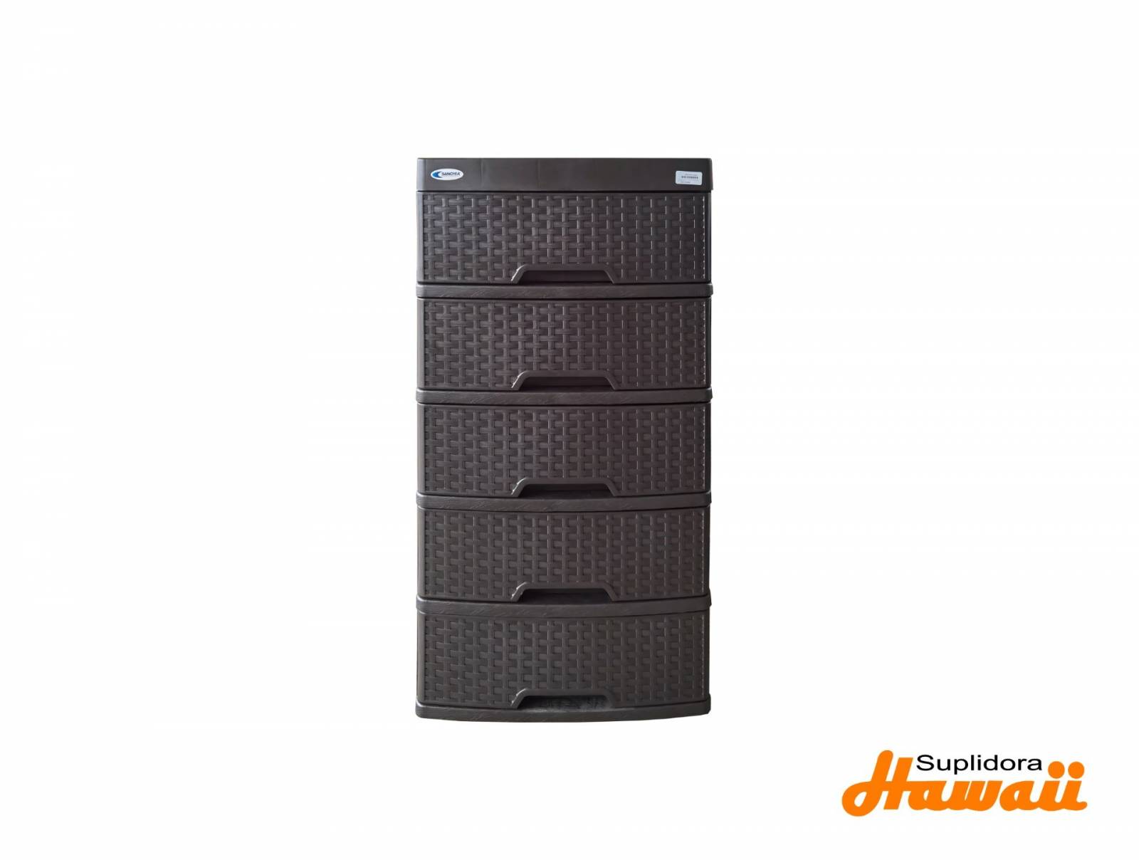 GAVETERO PLASTICO POWER-RATAN MARRON 60X40X1605CMACUERDO