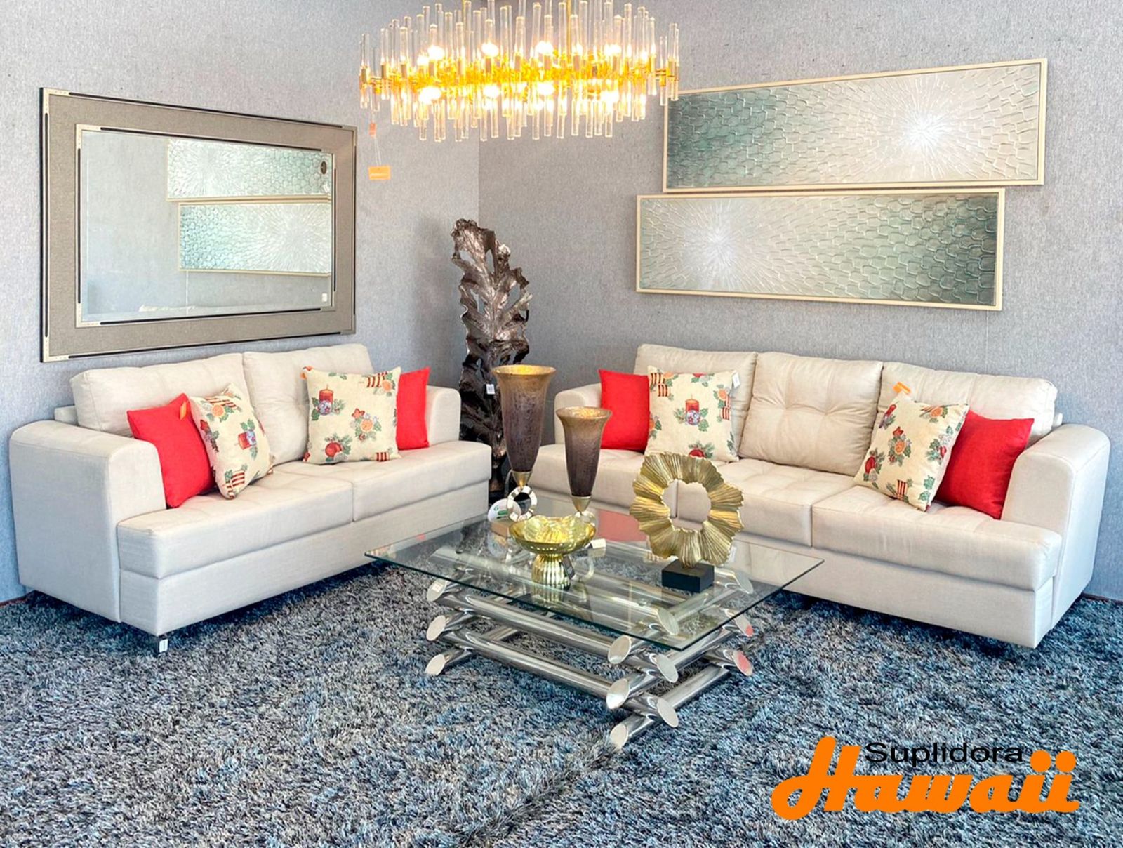 MUEBLE ANAYI S/3 S/2 CREMA CLARO D.R.