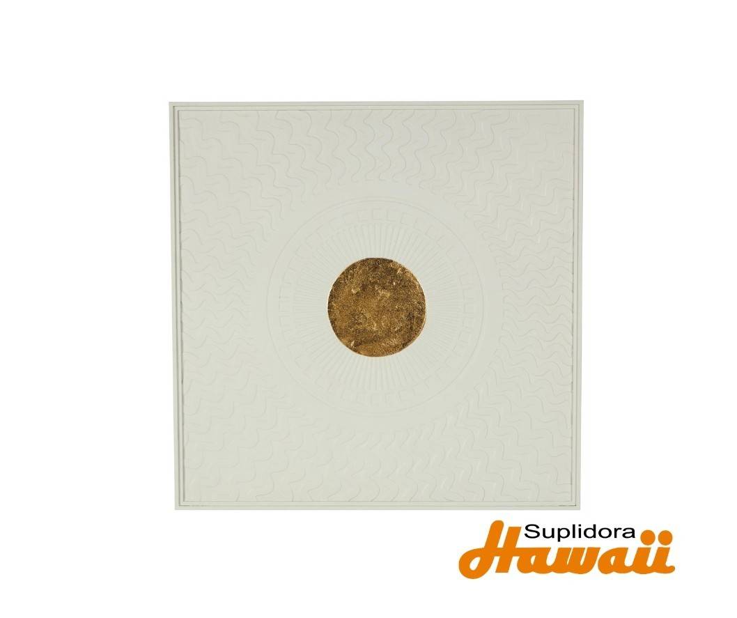 APLIQUE DE METAL BLANCO C/DORADO 13161 PATRONES ONDULADO 40W 40H