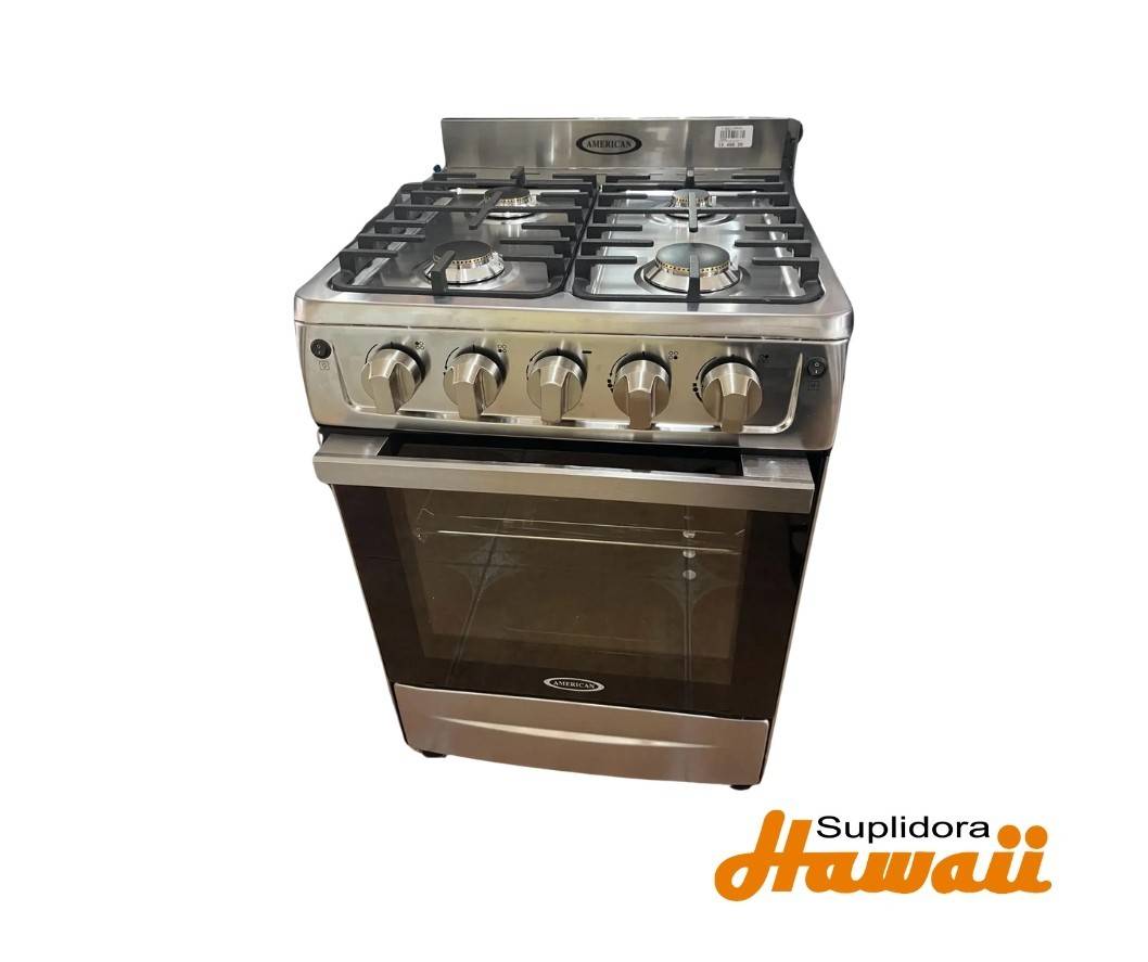 ESTUFA AMERICAN 24 5024-DELUXE DE GAS ACERO INOX